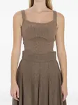 Топ в рубчик MAX MARA, коричневый - фото