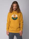 Толстовка wat? Apparel Sweatshirt Geometric Landscape 2, цвет Ochre - фото