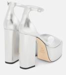 Босоножки на платформе из кожи Tatiana Paris Texas, Metallic Silver - фото 3