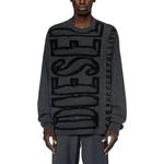 Джемпер с логотипом K-Floyd и эффектом peel-off DIESEL, черный - фото 6