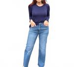 Кристи Прямые джинсы в синем RISEN - фото 2