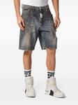 Philipp Plein джинсовые шорты с эффектом потертости, серый - фото 3