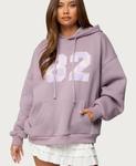 Женская толстовка оверсайз, размер 82 Edikted, Purple - фото