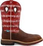 Ботинки Twisted X Men's 6" CellStretch Lacer Nano Safety Toe, Distressed Saddle & Ruby - фото 4