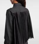 Рубашка из шерсти в клетку принц уэльский Sacai, Gray - фото 6