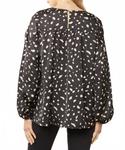 Леопардовая блузка-бэбидолл в черном цвете Entro - фото 3