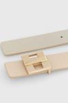 Двусторонний кожаный ремень HUGO, бежевый - фото 3