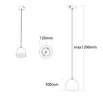 Подвесной светильник Lumicom, 10x8x120 см, антрацит - фото 2