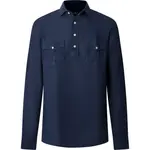 Рубашка с длинным рукавом Hackett Heritage Linen, синий - фото 3