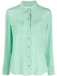 Equipment шелковая рубашка с длинными рукавами, зеленый - фото