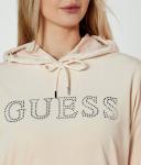 Толстовка женская Guess Active с надписью из страз, белый - фото 4