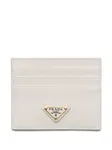 Кардхолдер из сафьяновой кожи Prada, белый - фото