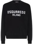 DSQUARED2 хлопковая толстовка, черный - фото