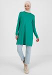 Туника CREW NECK REFKA BASIC Modanisa, цвет Evergreen - фото 2
