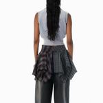 Поло с логотипом Chenille Alexander Wang, серый - фото 3