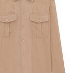 Рубашка с длинными рукавами на пуговицах SAINT LAURENT, Светлая умбра - фото 6