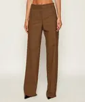 Брюки Tales Straight fit Marella, коричневый - фото