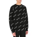 Свитер all over script logo knit sweater 'black' Balenciaga, черный - фото 4
