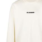 Свитшот с принтом логотипа JIL SANDER, экрю - фото 5