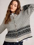 Кардиган Holly Fair Isle с сердечками White Stuff, Ivory/Multi - фото 3