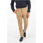 Брюки из хлопка и льна Corneliani, Beige - фото