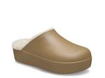 Сабо Crocs Dylan Lined Platform Clog - Women's, темно-бежевый - фото