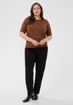 Футболка Kaffe Curve Basic T-shirt, Soft Silt/Brown - фото 2