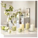 Ароматизированная свеча LÖVSKOGSLUND IKEA, 3 шт. в упаковке, 30 часов, зеленый - фото 5