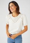 Футболка Damart EMPIÈCEMENT BRODERIE ANGLAISE, Off-White/White - фото 3