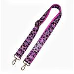 Розовый ремешок через плечо Leopard с камнями MiMi Wholesale - фото