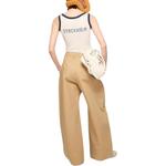 Хлопковые брюки палаццо Acne Studios, темный хаки - фото 8