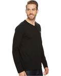 Футболка Lacoste Long Sleeve Pima Jersey V-Neck, черный - фото 4