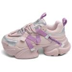 Кроссовки AGSDON Chunky Sneakers Women's Low-top, фиолетовый - фото