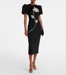 Расшитое креповое коктейльное платье Rebecca Vallance, черный - фото 2