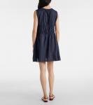 Мини-платье из льна Como со сборками Asceno, Ocean Navy - фото 3