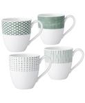 Набор из 4 кружек Hammock разных размеров Noritake, Green - фото