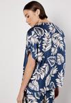 Блуза Apricot PALM LEAF V NECK, Navy/Dark Blue - фото 2