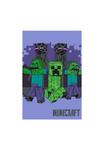 Одеяло флисовое Cofi Minecraft, 100x150 см, синий - фото