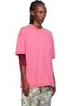 Футболка с логотипом Acne Studios, розовый - фото 2