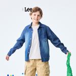 Детская джинсовая рубашка Lee, синий - фото 5