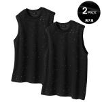 Футболка-майка унисекс "Бездонная бездна", черный+черный (2 шт) - фото 6