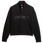 Толстовка Superdry Active Tech Logo Relaxed half zip, черный - фото