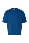 Футболка Selected Homme Basic T-shirt, Set Sail/Blue - фото 6