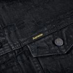 Куртка Supreme Frayed Logos Denim Trucker Jacket 'Black', черный - фото 4