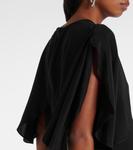 Шелковое макси-платье Stella McCartney, черный - фото 6