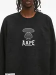 Толстовка с приспущенными плечами AAPE BY *A BATHING APE, черный - фото 5