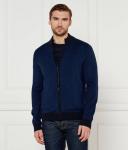 Шерстяной кардиган h-elthorn Regular fit Boss, синий - фото