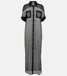 Платье-рубашка из сетки Mika Jade Swim, черный - фото