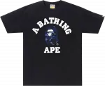 Футболка Bape Color Camo College Tee 'Black/Navy', черный - фото