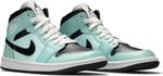 Кроссовки Wmns Air Jordan 1 Mid Aqua Black, синий - фото 8